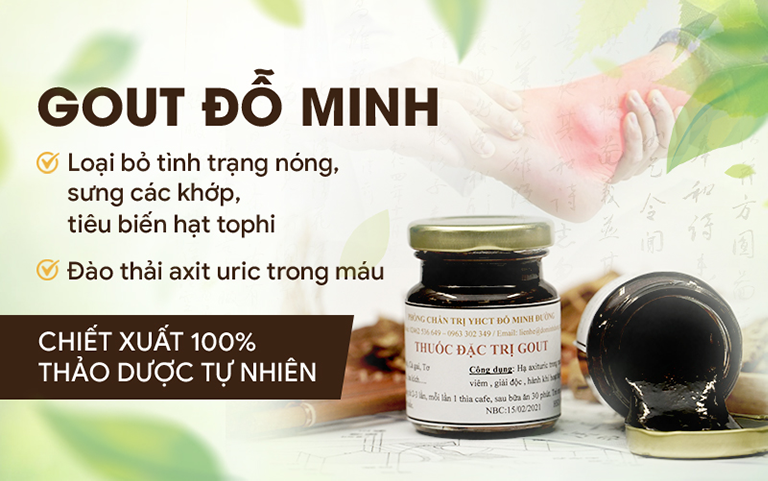 Bài thuốc Gout Đỗ Minh điều trị hiệu quả bệnh gút