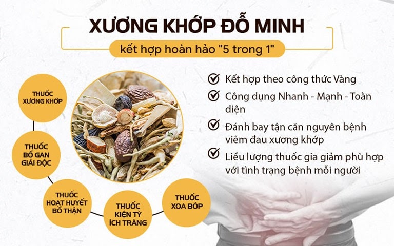 5 phương thuốc nhỏ có trong bài thuốc Xương khớp Đỗ Minh